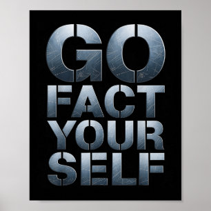 Gehen Sie sich selbst lustiges Motto Wissenschaft  Poster