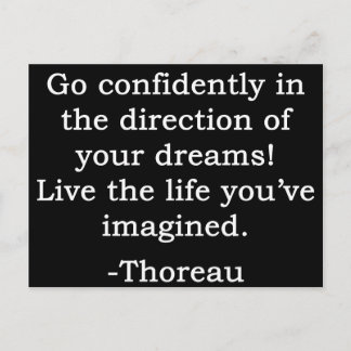 Gehen Sie sicher und leben Sie Postkarte