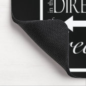 Gehen Sie sicher -- Weiß auf Schwarzem Mousepad (Ecke)