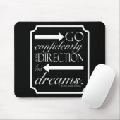 Gehen Sie sicher -- Weiß auf Schwarzem Mousepad (Mit Mouse)