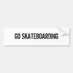 GEHEN SIE SKATEBOARDING AUTOAUFKLEBER