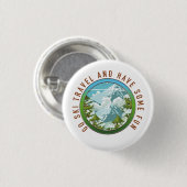 Gehen Sie Ski fahren und haben Spaß Reisen Logo. Button (Vorne & Hinten)