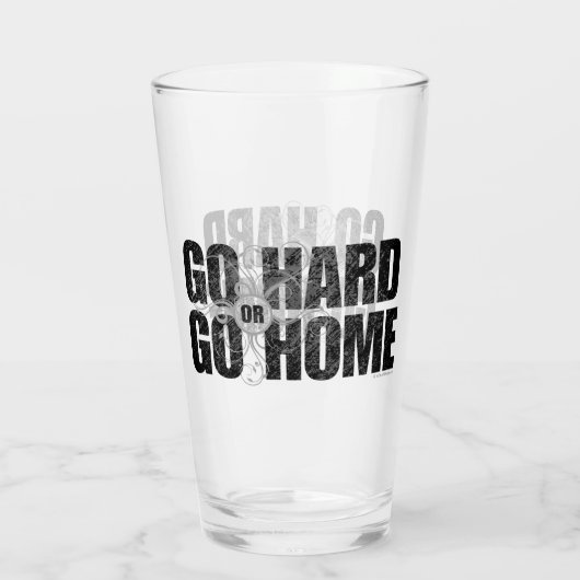 Gehen Sie stark oder gehen Sie Zuhause Glas (Rückseite)