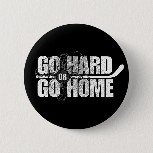 Gehen Sie stark oder gehen Sie Zuhause (Hockey) Button (Vorderseite)