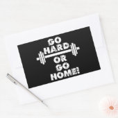 Gehen Sie stark oder gehen Sie Zuhause Rechteckiger Aufkleber (Umschlag)