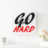 Gehen Sie stark Quadratische Wanduhr (Zuhause)