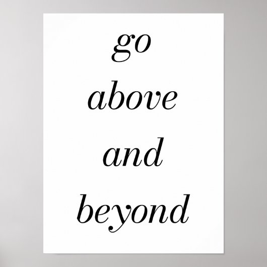 Gehen Sie über das Poster hinaus (Vorne)