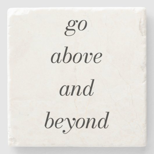 Gehen Sie über und jenseits des Untersetzer aus Ma (Vorderseite)