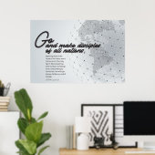 Gehen Sie und machen Sie Jünger für alle Nationen Poster (Heimbüro)