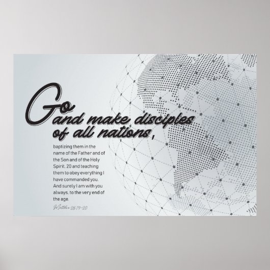Gehen Sie und machen Sie Jünger für alle Nationen Poster (Vorne)
