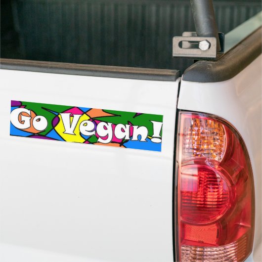 Gehen Sie vegan Autoaufkleber (Auf Lkw)