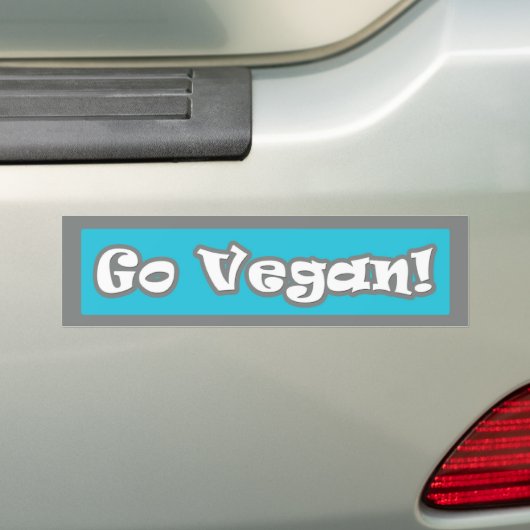 Gehen Sie vegan! Autoaufkleber (Auf Auto)