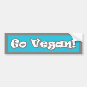 Gehen Sie vegan! Autoaufkleber