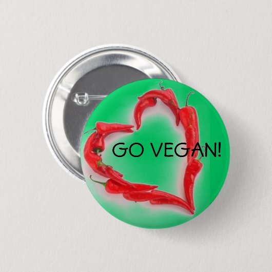 Gehen Sie vegan! Button (Vorne & Hinten)