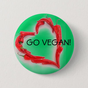Gehen Sie vegan! Button