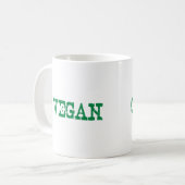 Gehen Sie vegan Kaffeetasse (Vorderseite Links)
