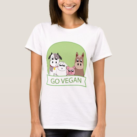 Gehen Sie vegan T-Shirt (Vorderseite)