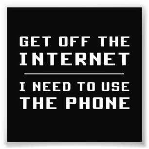 Gehen Sie von dem Internet weg, das ich das Fotodruck