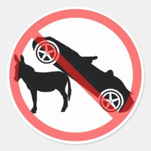 Gehen Sie von meinem ESEL weg! Runder Aufkleber