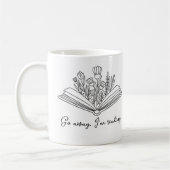 Gehen Sie weg, ich lese Buch mit Blume Kaffeetasse (Links)