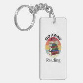 Gehen Sie weg, ich lese Funny Book Reader Bookworm Schlüsselanhänger (Vorderseite links)