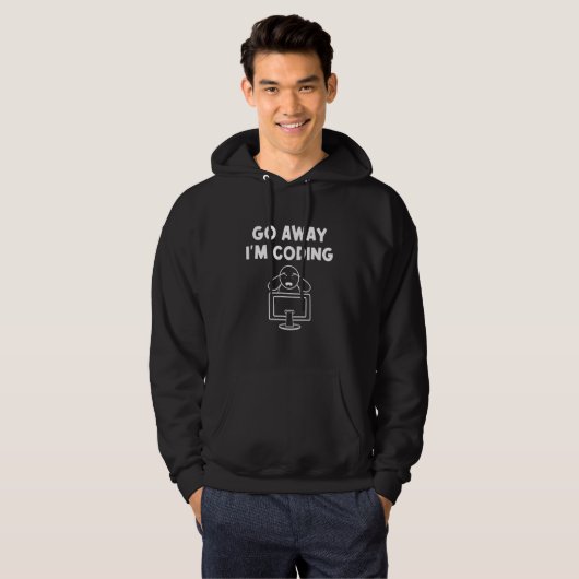 Gehen Sie weg, ich programmiere Programmierer Comp Hoodie (Vorne ganz)