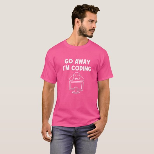 Gehen Sie weg, ich programmiere Programmierer Comp T-Shirt (Vorne ganz)