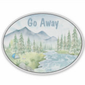 Gehen Sie weg in die Natur Vinyl Aufkleber (Vorderseite)