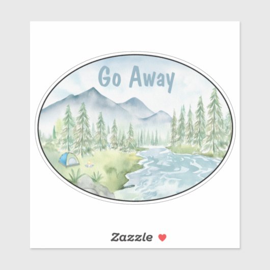 Gehen Sie weg in die Natur Vinyl Aufkleber (Blatt)