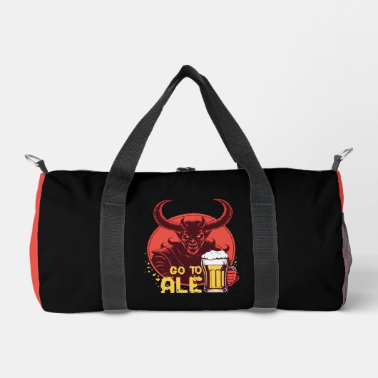 Gehen Sie zu Ale - Satan Drink Bier Duffle Bag (Vorderseite)