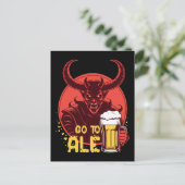 Gehen Sie zu Ale - Satan Drink Bier Postkarte (Stehend Vorderseite)