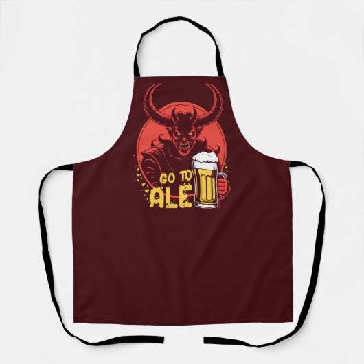 Gehen Sie zu Ale - Satan Drink Bier Schürze (Vorderseite)