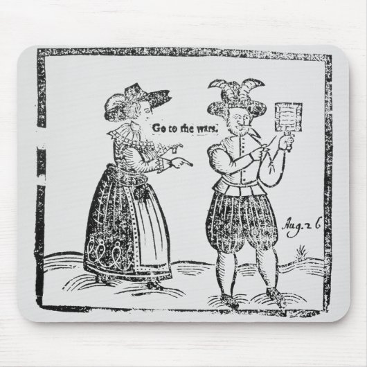 Gehen Sie zu den Kriegen, Illustration von einem Mousepad (Vorne)