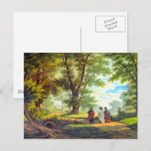 Gehen Sie zu Emmaus Postkarte (Vorne/Hinten)