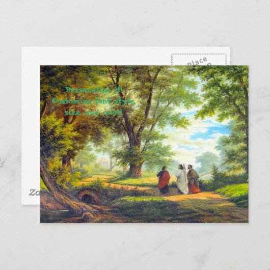 Gehen Sie zu Emmaus Postkarte (Vorne/Hinten)