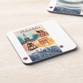 Gehen Sie zu Philadelphia auf der PRR Getränkeuntersetzer (Linke Seite)