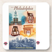 Gehen Sie zu Philadelphia auf der PRR Getränkeuntersetzer (Vorderseite)