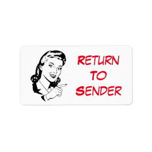 Gehen Sie zu Retro Dame Sticker des Absender-RTS Adressaufkleber