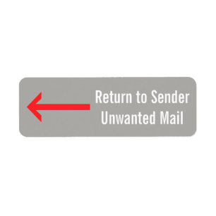 "Gehen Sie zum Absender", "unerwünschte Post"