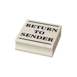 "GEHEN SIE ZUM ABSENDER" ZURÜCK + Vollinien Gummistempel