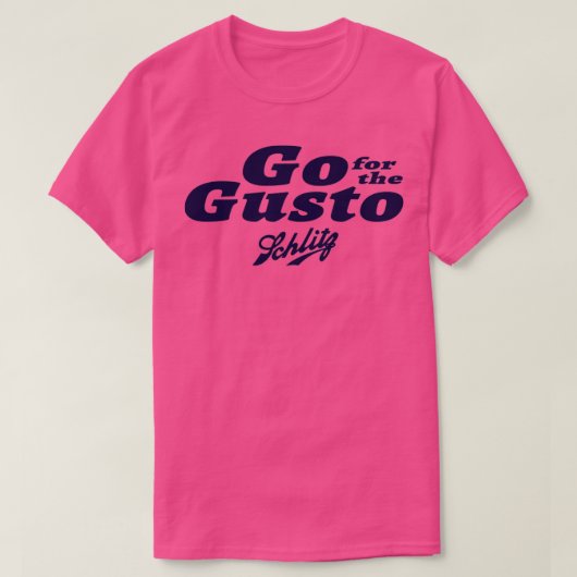 Gehen Sie zum Gusto-Stacker T-Shirt (Design vorne)
