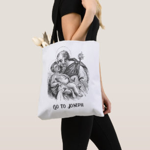 Gehen Sie zum St. Joseph Baby Jesus Religious Tasche