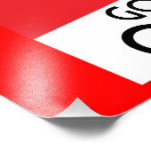 Gehen Sie zur Arbeit an einer Ei-Wall-Kunst Fotodruck (Ecke)