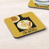 Gehen Sie zur Arbeit an einer Ei-Wall-Kunst Getränkeuntersetzer (Linke Seite)