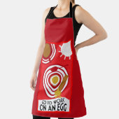 Gehen Sie zur Arbeit an einer Ei-Wall-Kunst Schürze (InSitu)