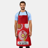 Gehen Sie zur Arbeit an einer Ei-Wall-Kunst Schürze (Getragen)