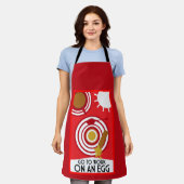 Gehen Sie zur Arbeit an einer Ei-Wall-Kunst Schürze (Getragen)