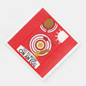 Gehen Sie zur Arbeit an einer Ei-Wall-Kunst Serviette (Ecke)