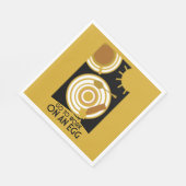 Gehen Sie zur Arbeit an einer Ei-Wall-Kunst Serviette (Ecke)