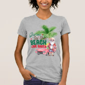 Gehen Sie zur Beach Liebe Santa Tropical Weihnacht T-Shirt (Vorderseite)